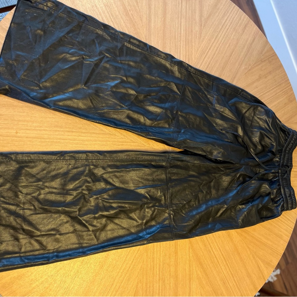 Women’s Black Leather Pants